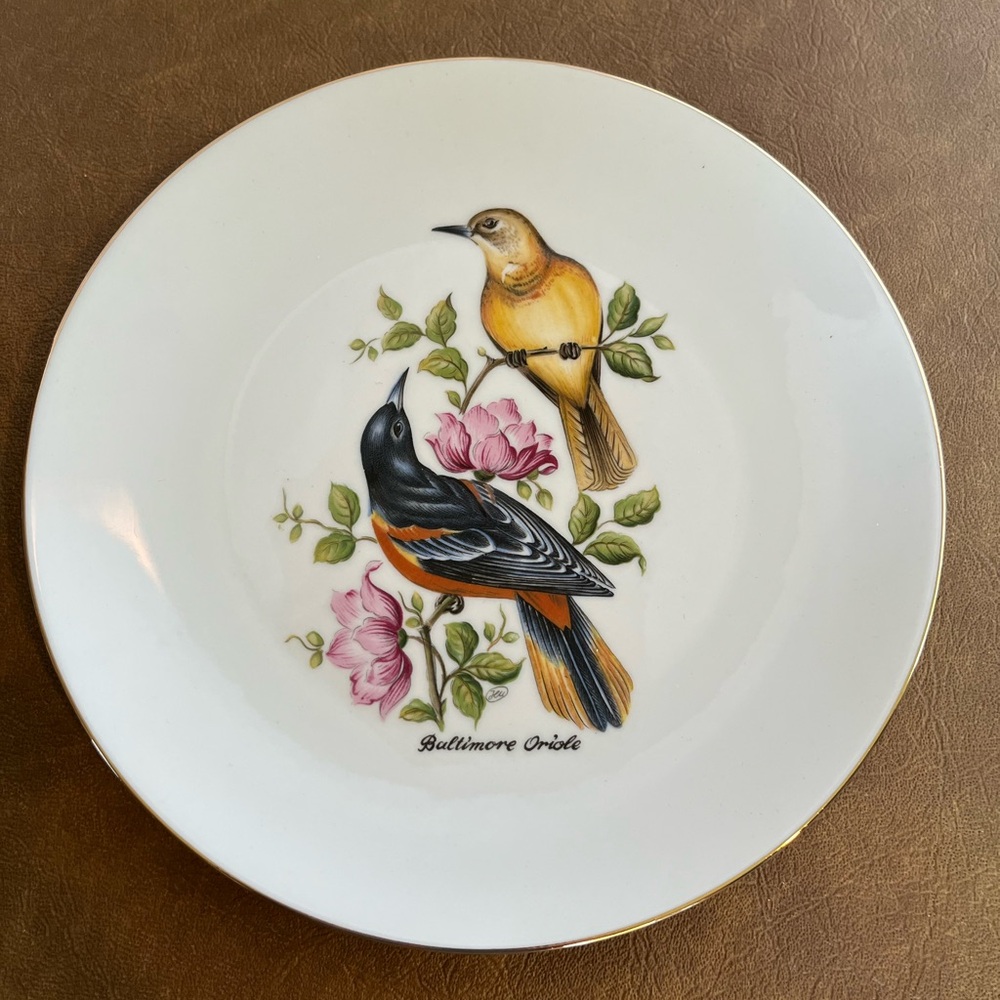 Vintage Set of Six Bareuther Waldsassen Porcelain Plates Featuring Birds - Picture 4 of 10
